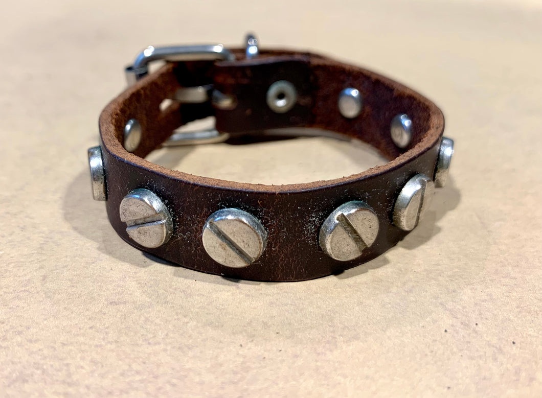 Men’s Leather Wrap Bracelet Cuff, Wrist Band, Husbands Gift