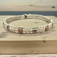 Load image into Gallery viewer, Hemp Necklace With Wooden And Metal Beads
