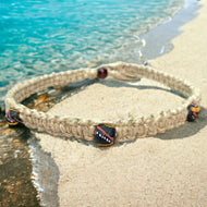 Authentic Ghana Beads Hemp Necklace – Ethnic Boho Statement Piece