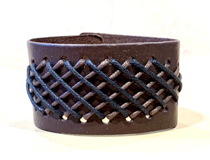 Men’s Leather Wrap Bracelet Cuff, Wrist Band, Boyfriends Gift