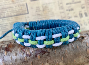 Cotton Wrap Bracelet Summer Colors Surfer