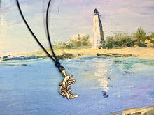 Load image into Gallery viewer, Leather Surfer Necklace With Pewter Dolphin
