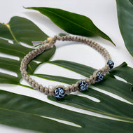 Authentic Ghana Beads Hemp Necklace – Ethnic Boho Statement Piece