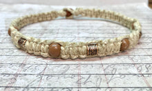 Load image into Gallery viewer, Hemp Necklace With Wooden And Metal Beads
