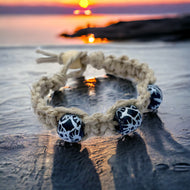 African Trade Beads Hemp Bracelet