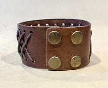 Load image into Gallery viewer, Men’s Leather Wrap Bracelet Cuff, Wrist Band, Boyfriends Gift
