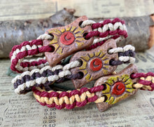 Load image into Gallery viewer, Sun and Moon Cotton Wrap Bracelet Wrist Band
