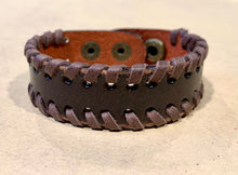 Load image into Gallery viewer, Men’s Leather Wrap Bracelet Cuff, Wrist Band, Husbands Gift
