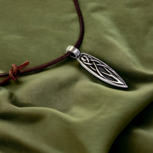 Leather Necklace With Pewter Celtic Pendant