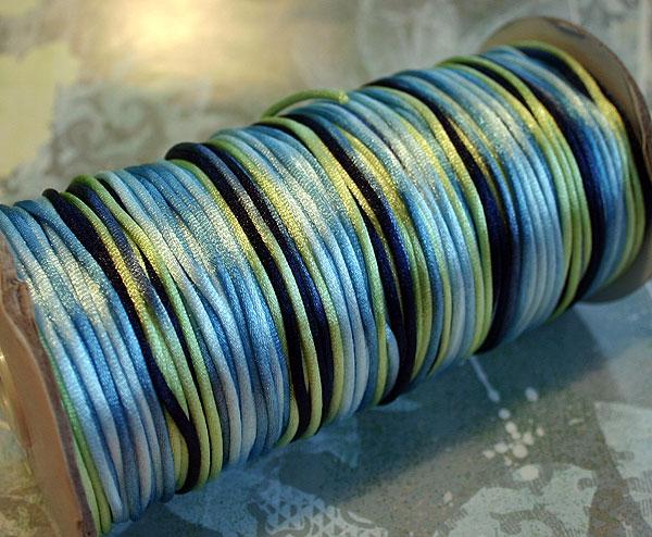 1.5mm Satin Cord Multicolored Ocean - sunnybeachjewelry