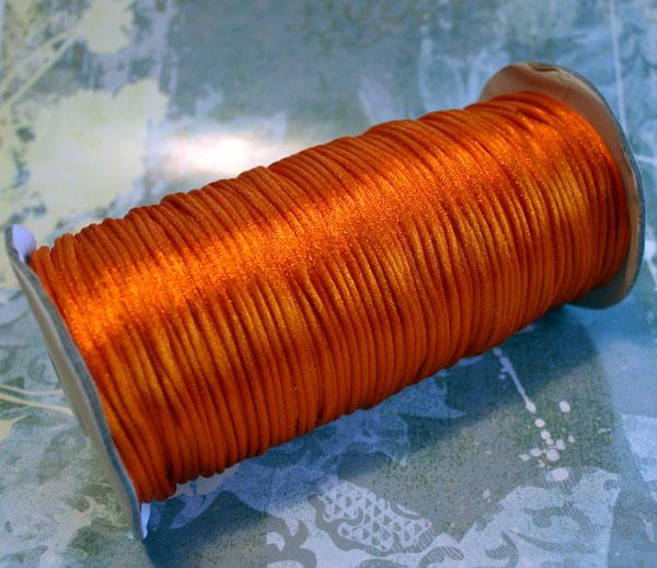 1.5mm Satin Cord Orange - sunnybeachjewelry