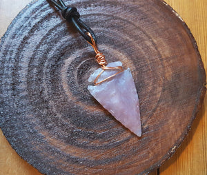 Arrowhead Leather Necklace Flint Real Stone Native Pendant Success 