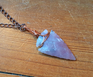 Arrowhead Copper Necklace Flint Real Stone Native Pendant