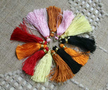 Load image into Gallery viewer, 12 Silky Tassels Mixed Colors 1 3/4 in Charms Pendant
