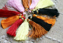 Load image into Gallery viewer, 12 Silky Tassels Mixed Colors 1 3/4 in Charms Pendant
