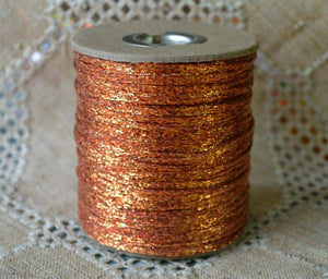 2mm Satin Cord Copper Metallic - sunnybeachjewelry