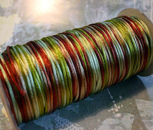 2mm Satin Cord Multicolored Forest - sunnybeachjewelry