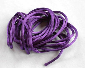 2mm Satin Cord Purple - sunnybeachjewelry