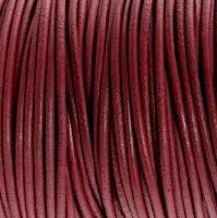 Leather Cord Corida Red Round 1mm 1.5mm 2mm 3mm - 1 meter