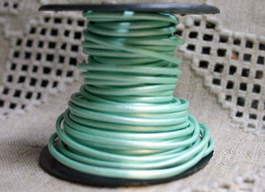 Leather Cord Metallic Turquoise Round 1mm 1.5mm 2mm 3mm - 1 meter