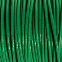 Leather Cord Light Green Round 1mm 1.5mm 2mm 3mm - 1 meter