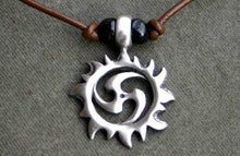 Load image into Gallery viewer, Leather Necklace With Pewter Celtic Knot Pendant
