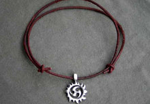 Load image into Gallery viewer, Leather Necklace With Pewter Celtic Spiral Pendant

