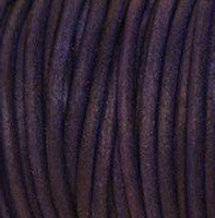 Leather Cord Natural Violet Round 1mm 1.5mm 2mm 3mm - 1 meter