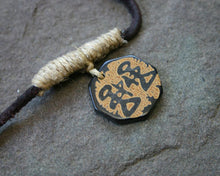 Load image into Gallery viewer, Leather Necklace Bone Pendant Tribal
