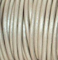 Load image into Gallery viewer, Leather Cord Metallic Pearl Round 1mm 1.5mm 2mm 3mm - 1 meter
