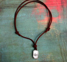 Load image into Gallery viewer, Ancient Aquarius Zodiac Sign Leather Necklace Astrology Gift - sunnybeachjewelry
