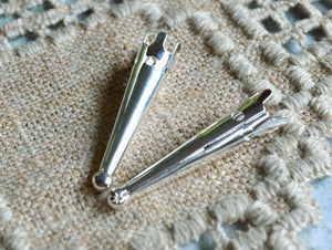 Bolo Tips Silver Brass 33x7mm Bolo Cord Ends Tip Findings - sunnybeachjewelry