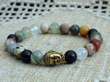 Load image into Gallery viewer, Buddha Yoga Bracelet Energy Power Gemstone Mix - sunnybeachjewelry
