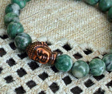 Load image into Gallery viewer, Buddha Yoga Bracelet Energy Power Green Tree Agate - sunnybeachjewelry
