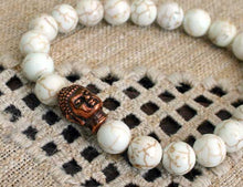 Load image into Gallery viewer, Buddha Yoga Bracelet Energy Power White Magnesite - sunnybeachjewelry
