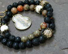Load image into Gallery viewer, Change Moon Goddess Collection Black Lava Wrap Bracelet with Buddha - sunnybeachjewelry

