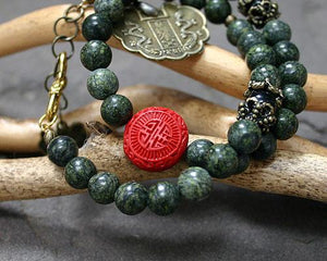 Change Moon Goddess Collection Serpentine Wrap Bracelet with Zodiac Coin - sunnybeachjewelry