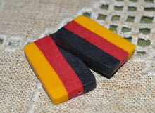 Load image into Gallery viewer, Flag Bead Germany 30x20mm Rectangle Polyclay Polymer Clay Jewelry Fimo Bead - sunnybeachjewelry
