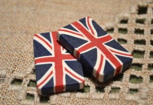 Flag Bead Great Britain 30x20mm Rectangle Polyclay Polymer Clay Jewelry Fimo Bead - sunnybeachjewelry