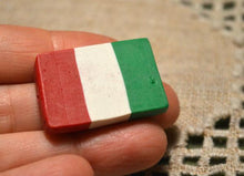 Load image into Gallery viewer, Flag Bead Italy 30x20mm Rectangle Polyclay Polymer Clay Jewelry Fimo Bead - sunnybeachjewelry
