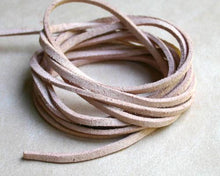 Load image into Gallery viewer, Flat Faux Leather Suede Rose 3x1mm  - 5 yards - sunnybeachjewelry
