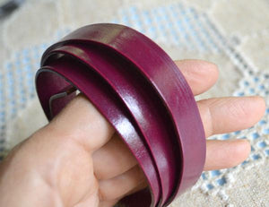 Flat Leather Strap Cyclaman 10mm  - 1 meter - sunnybeachjewelry