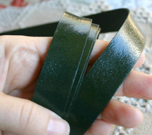 Load image into Gallery viewer, Flat Leather Strap Dark Green 20mm  - 32 in - sunnybeachjewelry
