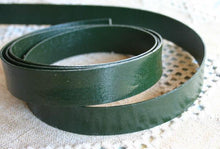 Load image into Gallery viewer, Flat Leather Strap Dark Green 20mm  - 32 in - sunnybeachjewelry
