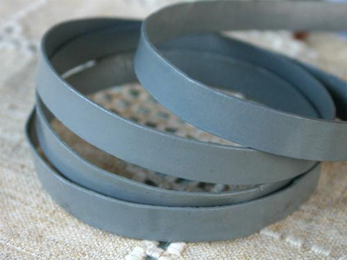 Flat Leather Strap Grey 12mm - sunnybeachjewelry