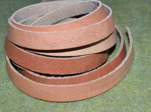 Flat Leather Strap Natural 10mm  - 1 meter - sunnybeachjewelry