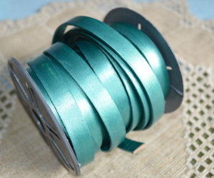 Flat Leather Strap Truly Teal Metallic 10mm  - 1 meter - sunnybeachjewelry