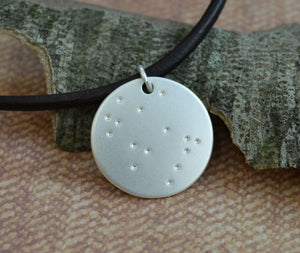 Gemini Zodiac Sign Leather Necklace Astrology Gift - sunnybeachjewelry