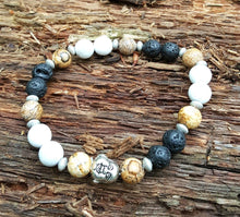 Load image into Gallery viewer, Hecate Collection Black Lava Howlite Bracelet - sunnybeachjewelry
