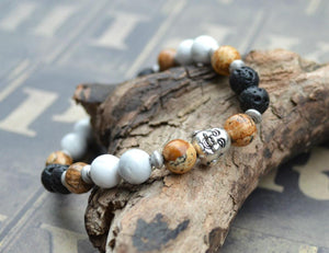 Hecate Collection Black Lava Howlite Bracelet - sunnybeachjewelry